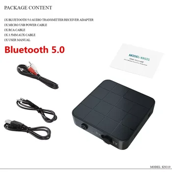 Bluetooth 5.0 Imtuvo ir Siųstuvo 2 1 Audio Stereo Muzikos Belaidžio ryšio Adapteris Su RCA 3.5 MM AUX-Jack Automobilinis TV MP3 5