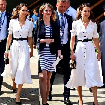 Aukštos Kokybės Naujas Moterų Mados Šalis Atsitiktinis Biuro Derliaus Elegantiškas Prašmatnus Balta Viena Breasted Švarkelis Suknelė