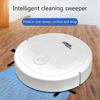 2X Robotų Dulkių Pažangi Mažai Triukšmo Floor Sweeper Dulkių Gaudytuvas Carpet Cleaner ,Balta 5