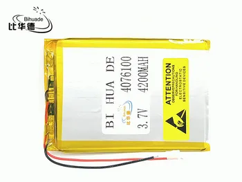 1PCS/Daug), 3,7 V ličio polimerų baterija 0476100 4076100 4200MAH mobiliojo galia Tablet PC 