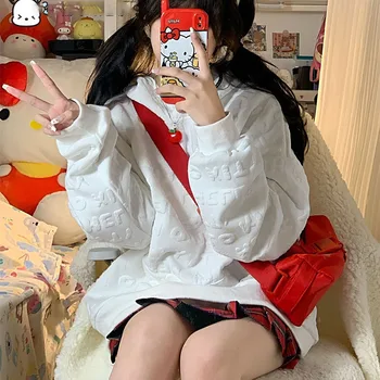 Kawaii Sanrios Anime Hellokitty Cinnamoroll Žiemos Prarasti Versija Sailor Kostiumas Su Gobtuvu Megztinis, Striukė Mergaitei Gimtadienio, Kalėdų Dovana 1