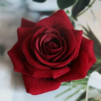 10 Vnt Aksomo Riesta Krašto Rose Dirbtinių Gėlių Galvų 