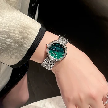 Mados Žvaigždėtas Dangus Diamond Malachito žaliojo Žiūrėti Casual Luxury Moterų Apyrankės Laikrodžiai Moterims Laikrodžiai Laikrodis Nemokamas Pristatymas