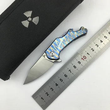 NKAIED JR9315 Flipper sulankstomas peilis M390 peiliukų titano rankena kempingas medžioklės išgyvenimo kišenėje vaisių virtuvės peiliai EDC įrankis