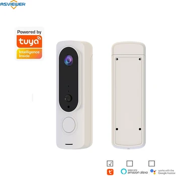 WiFi Vaizdo Doorbell Kamera Tuya Smart Home Belaidį durų skambutį 1080P Baterijos Durų Bell vaizdo Kameros, Mini Vaizdo Domofonas Butas 0