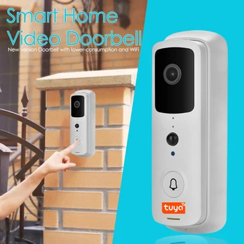 WiFi Vaizdo Doorbell Kamera Tuya Smart Home Belaidį durų skambutį 1080P Baterijos Durų Bell vaizdo Kameros, Mini Vaizdo Domofonas Butas 3