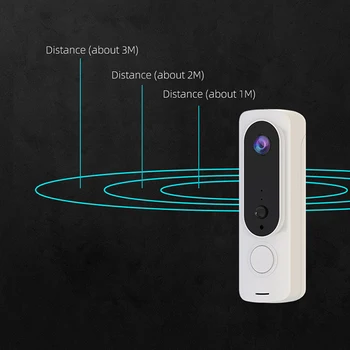 WiFi Vaizdo Doorbell Kamera Tuya Smart Home Belaidį durų skambutį 1080P Baterijos Durų Bell vaizdo Kameros, Mini Vaizdo Domofonas Butas 5