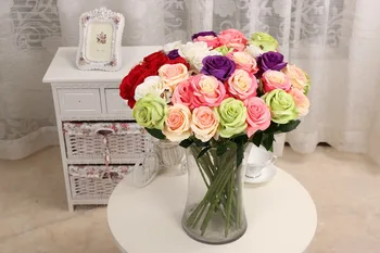 10vnt/set Latekso rose Dirbtinės Gėlės Nekilnojamojo Touch rožių Žiedų Namų dekoracijas Vestuves ar Gimtadienį