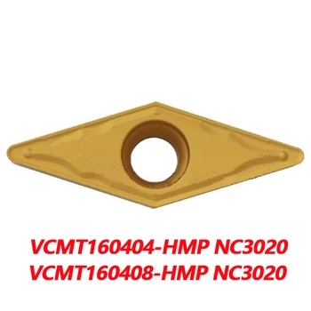 100% VCMT VCMT160404-HMP NC3020 NC3120 PC9030 VCMT160408 Karbido Įterpti Peiliai Naudojami Liejimo Nerūdijančio Plieno, Didelio efektyvumo 0