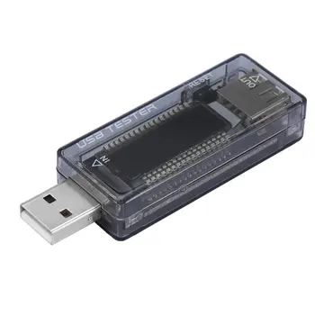 LCD USB Detektorius USB Voltų Srovė Įkroviklio Talpa Plug and Play Galia Banko Testeris, Matuoklis Voltmeter Ammeter 0