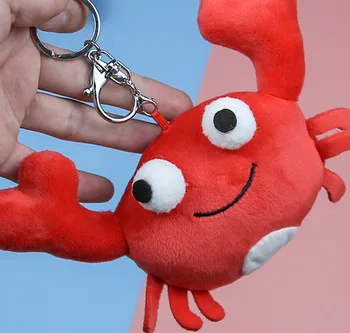 15cm kūrybos įdaryti krabų keychain pakabukas Animacinių filmų krabų buities reikmėms kuprinė 0