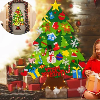 PASIDARYK pats Jaučiau, Kalėdų Eglutė LED Šviesos Kalėdų Šalis Dekoro Namų Navidad Naujųjų Metų Duris Sienos Kabantys Papuošalai Vaikams, Žaislai, Dovanos