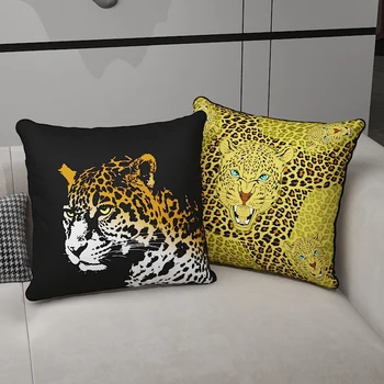 45cm/60cm leopard elementas pagalvę padengti dekoratyvinių gyvūnų spausdinti pagalvėlė padengti gyvenamasis kambarys sofos juosmens pagalvės užvalkalą