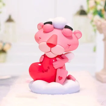 POP MART Atsitiktiniai Aklas Lauke Žaislai Pink Panther Šypsenėlių Meilės Nuotrauką Staigmena Anime Lėlės Dovanų Kolekciją Atspėti Maišelį Mystery Box
